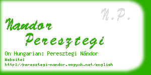 nandor peresztegi business card