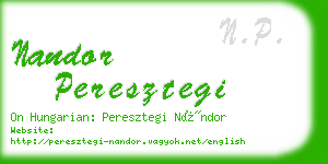 nandor peresztegi business card